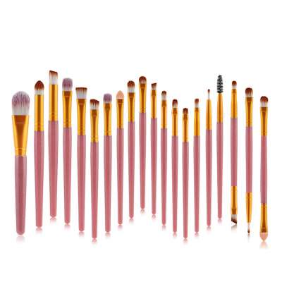 pink private label cleaning soft Eye makeup eyebrow foundation eye shadow lip brush