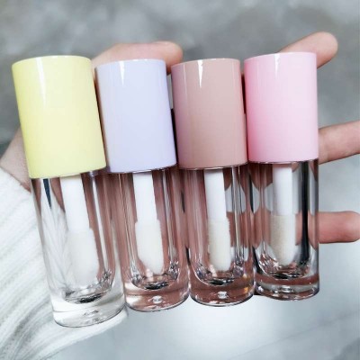 6.5ml round thickened lip gloss tube large size  lip gloss tube with big brush empty lipgloss tube