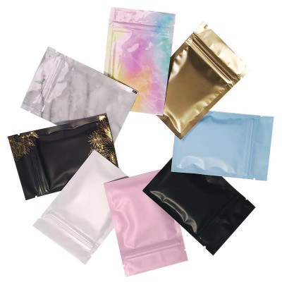 Plastic Packaging Color Frosted Jewelry Sealed Packaging Bag Zipper Plastic Ziplock Bags