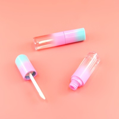 4ML unique shape  triangle empty lip gloss tube with brush