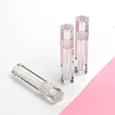 3ml PETG transparent hexagon clear liquid lipstick lip gloss tube