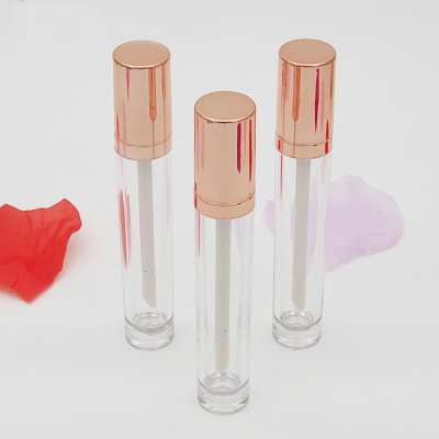 5.5ml rose gold lid round shape lip gloss tube liquid lipstick container tube